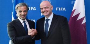 FIFA president with QFF